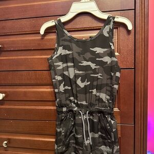 Camo Print Sleeveless Jumpsuit